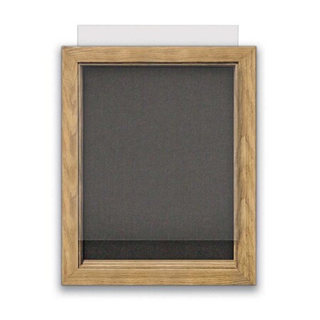 United Visual Products Indoor Enclosed Combo Board, 72"x36", Gold Frame/Wht Porc & Medium Grey UVCB7236G-WHTPORC-MEDGRY